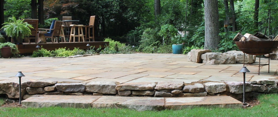 Stone pavers built for patio and outdoor steps in Greensboro, NC.