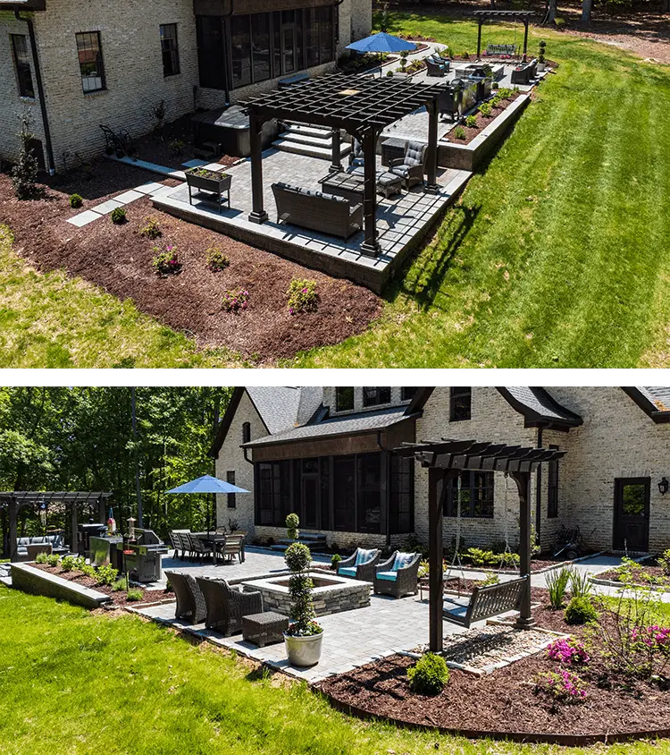 Outdoor living space in Greensboro, NC.