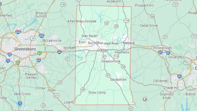 Stokesdale, NC Area Map Graphic