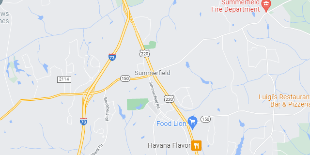 Summerfield, NC Area Map Graphic